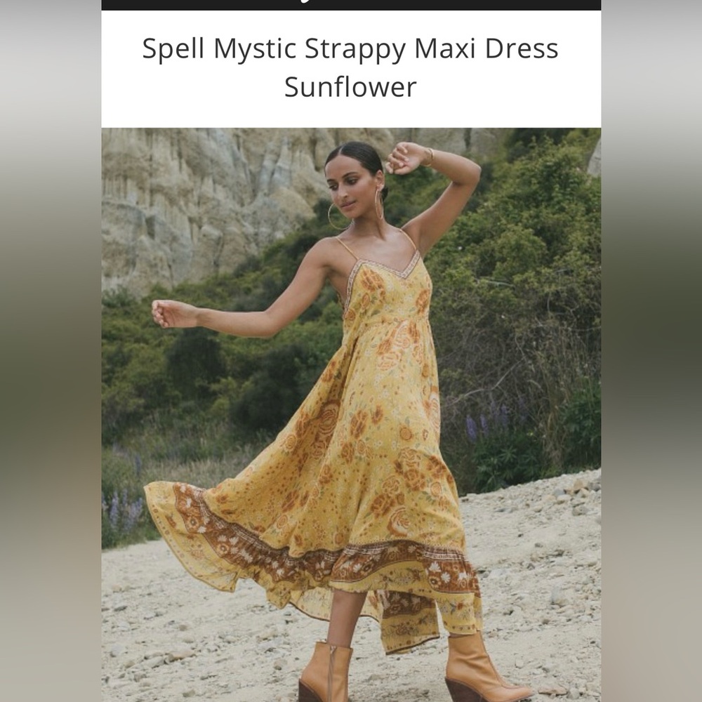 Spell Mystic Strappy Dress - Sunflower - BNWT- size M